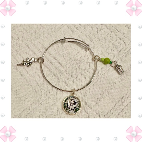 Alex and Ani Jewelry - Bracelet - Alex & Ani -Starbucks - Tinkerbell - bangle adjustable silver tone